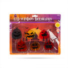 Decor Fereastra LED de Halloween - Gel - Dovleac - 85 cm