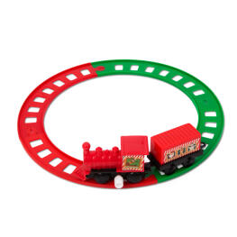 Tren de Craciun – cu Cheita – Rosu / Verde – 20 cm