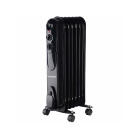 Radiator cu Ulei Hausberg cu 7 Elemente – 1500W – 11 x 58 cm – Negru