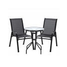 Set Mobilier de Gradina GardenLine - Masa + 2 Scaune - Negru