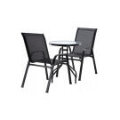 Set Mobilier de Gradina GardenLine - Masa + 2 Scaune - Negru