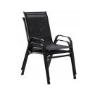 Set Mobilier de Gradina GardenLine - Masa + 2 Scaune - Negru