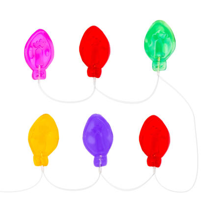 Sir de Lumini de Craciun - Autocolant Gel pentru Geam - 6 LED - 2 x AA -