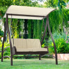 Balansoar de Gradina GardenLine - Maro - 166 x 130 x 170 cm