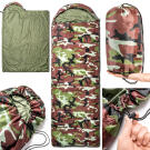 Sac de Dormit cu Geanta de Transport - 220 x 72 cm - Camuflaj