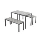 Set Mobilier de Gradina GardenLine - Masa + 2 Banci - Gri