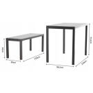 Set Mobilier de Gradina GardenLine - Masa + 2 Banci - Gri