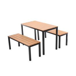 Set Mobilier de Gradina GardenLine - Masa + 2 Banci - Maro