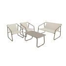 Set Mobilier de Gradina GardenLine - Masa + 2 Scaune + Banca - Bej