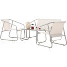 Set Mobilier de Gradina GardenLine - Masa + 2 Scaune + Banca - Bej