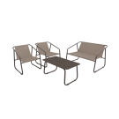 Set Mobilier de Gradina GardenLine - Masa + 2 Scaune + Banca - Maro